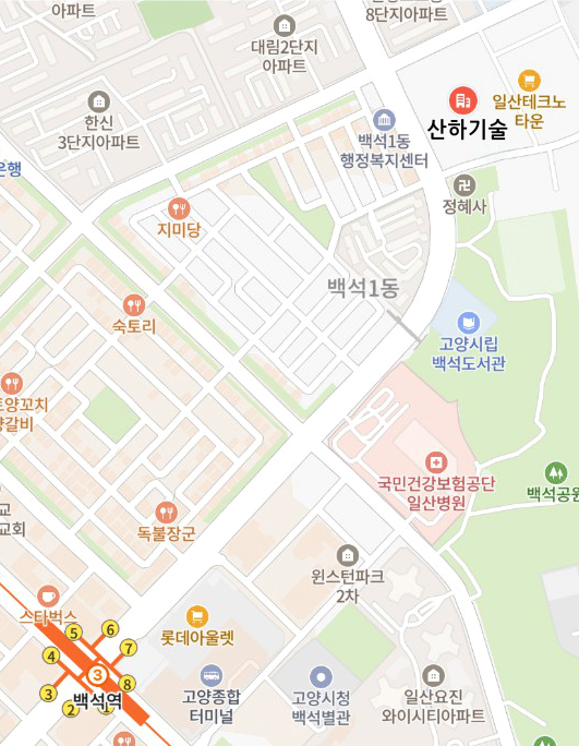 산하기술 지도 (클릭 시 네이버 지도로 연결)